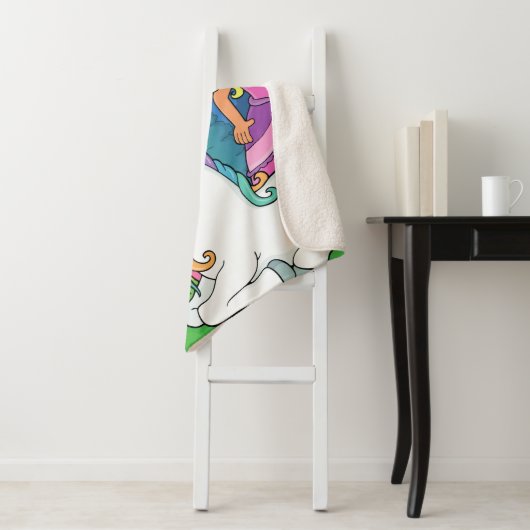 Personalisiert Rosa Prinzessin Unicorn Sherpa Blan Sherpadecke (Beispiel)