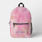 Personalisiert-Rosa-Quarz Bedruckter Rucksack (Vorderseite)