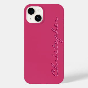 Personalisiert-rosa Radialtextur 15 Case-Mate iPhone 14 Hülle