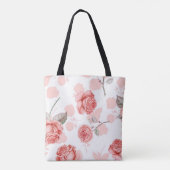 Personalisiert rosa Rosa-Design Tasche (Rückseite)