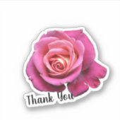 Personalisiert Rosa Rose Aufkleber (Vorderseite)