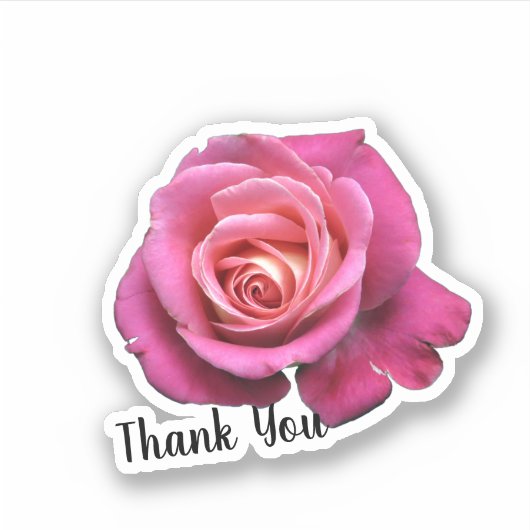 Personalisiert Rosa Rose Aufkleber (Vorderseite)