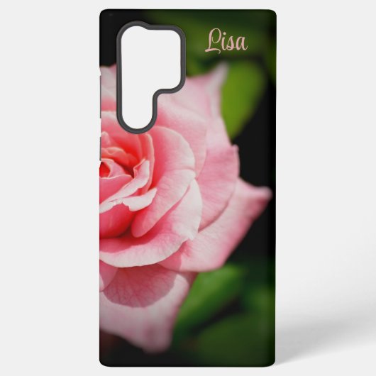 Personalisiert Rosa Rose Blume Samsung Case Galaxy Hülle (Rückseite)