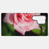 Personalisiert Rosa Rose Blume Samsung Case Galaxy Hülle (Rückseite (Horizontal))