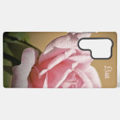 Personalisiert Rosa Rose Blume Samsung Case Galaxy Hülle (Rückseite (Horizontal))
