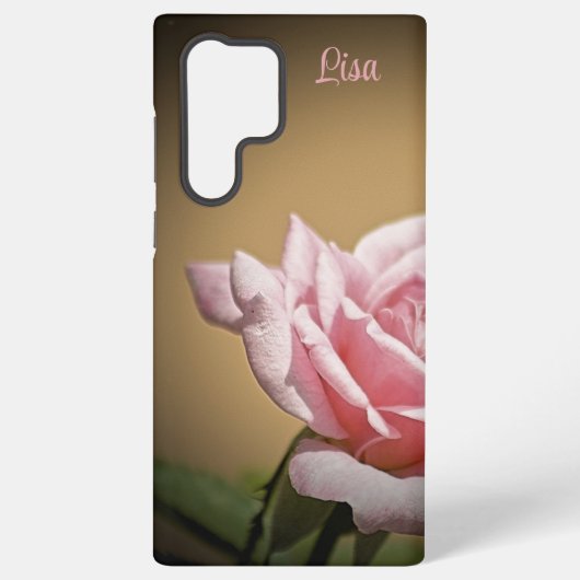 Personalisiert Rosa Rose Blume Samsung Case Galaxy Hülle (Rückseite)