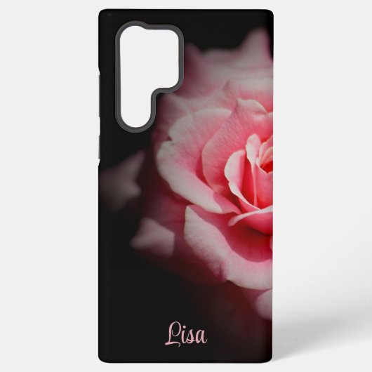 Personalisiert Rosa Rose Blume Samsung Case Galaxy Hülle (Rückseite)
