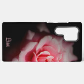 Personalisiert Rosa Rose Blume Samsung Case Galaxy Hülle (Rückseite (Horizontal))