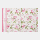 Personalisiert Rosa Rose Geschirrtuch (Horizontal)