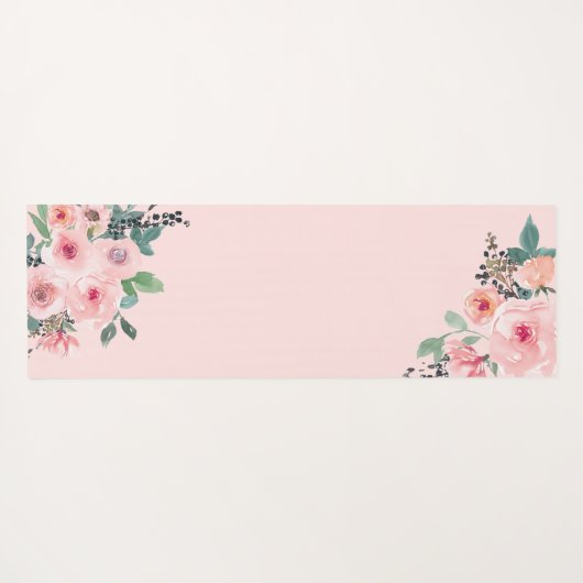 Personalisiert rosa Rose Yogamatte (Rückseite (Horizontal))