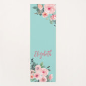 Personalisiert rosa Rose Yogamatte (Vorderseite)