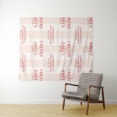 Personalisiert rosa Rot 40. Geburtstagsgrössen Wandteppich (Beispiel (Horizontal))