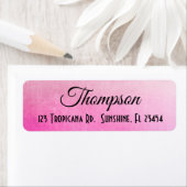 Personalisiert rosa Rücksendeadressen-Aufkleber (Insitu)