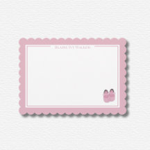 Personalisiert rosa Scallope Stationery