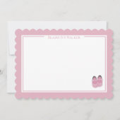 Personalisiert rosa Scallope Stationery Einladung (Vorderseite)