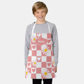 Personalisiert rosa Schachte Schürze (Getragen)