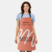 Personalisiert-rosa-Schwarz-Schriftzeichen Schürze (Getragen)