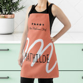 Personalisiert-rosa-Schwarz-Schriftzeichen Schürze