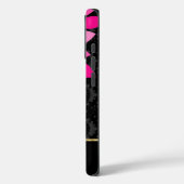Personalisiert rosa Schwarz und Gold Case-Mate iPhone Hülle (Rückseite / Links)