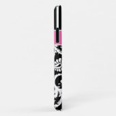 Personalisiert rosa, schwarz, weiß gestreifter Dam Case-Mate iPhone Hülle (Hinten/Rechts)