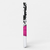 Personalisiert rosa, schwarz, weißer, blumengeschm Case-Mate iPhone hülle (Hinten/Links)