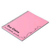 Personalisiert-rosa-Scribble Pad Notizblock (Linke Seite)