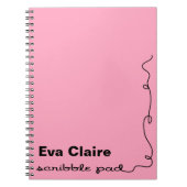 Personalisiert-rosa-Scribble Pad Notizblock (Vorderseite)