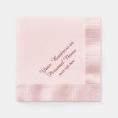 personalisiert-rosa Servietten (Vorderseite)