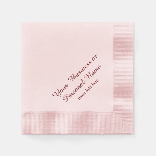 personalisiert-rosa Servietten (Vorderseite)