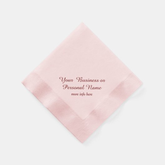 personalisiert-rosa Servietten (Ecke)