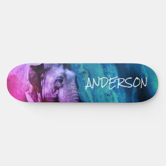 Personalisiert rosa Skateboard (Horizontal)