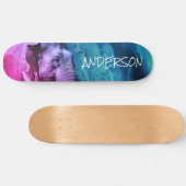Personalisiert rosa Skateboard (Horizontal)