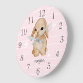 Personalisiert rosa Sonnenblende Kinderzimmer Uhr (Winkel)