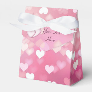 Personalisiert-Rosa-Sparkle-Herz-Bevorzugung Box Geschenkschachtel