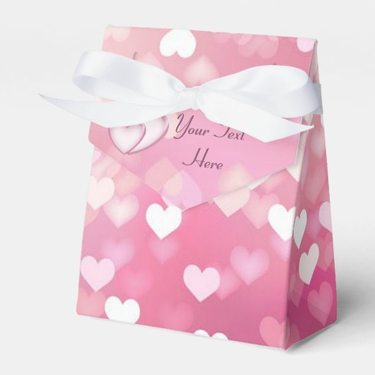 Personalisiert-Rosa-Sparkle-Herz-Bevorzugung Box Geschenkschachtel (Vorderseite)