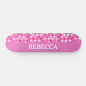 Personalisiert rosa Sternenzeit Skateboard (Horizontal)