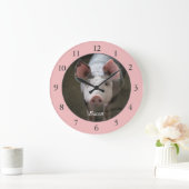 Personalisiert rosa Stift Große Uhr (Zuhause)