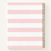 Personalisiert rosa Streifen Dot-Notebook Notizblock (Rückseite)