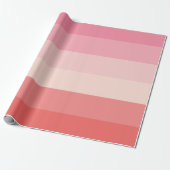 Personalisiert rosa Streifen Geschenkpapier (Ungerollt)