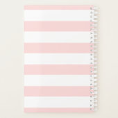 Personalisiert rosa Streifen-Planer-Notebook Planer (Rückseite)