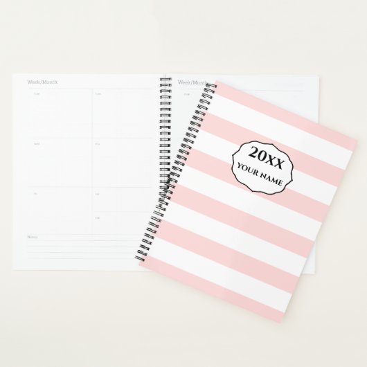 Personalisiert rosa Streifen-Planer-Notebook Planer (Anzeige)