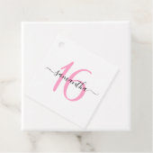 Personalisiert rosa Süße 16 Geschenkanhänger (Beispiel)