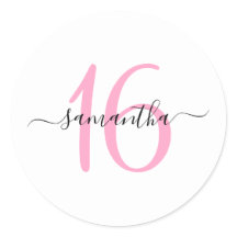 Personalisiert rosa Süße 16