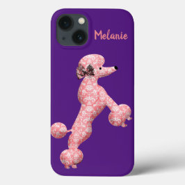Personalisiert rosa Tanzpoodle Hund Case-Mate iPhone Hülle