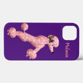 Personalisiert rosa Tanzpoodle Hund Case-Mate iPhone Hülle (Rückseite (Horizontal))
