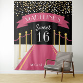 Personalisiert rosa Teppichthema Sweet 16 Hintergr Wandteppich (Beispiel)