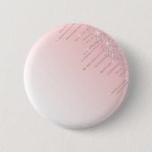 Personalisiert rosa Tropftaste des Glitzer Button (Vorderseite)