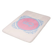 Personalisiert rosa und blau badematte (Schrägansicht)