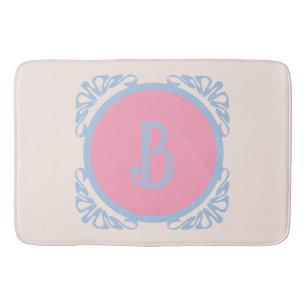Personalisiert rosa und blau badematte