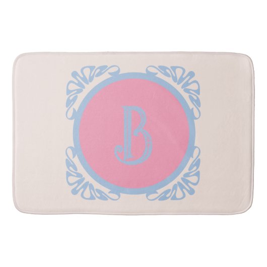 Personalisiert rosa und blau badematte (Vorderseite)